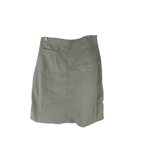 L.L. Bean Misses Olive L.L. Bean Women’s Green Outdoor Nylon Skirt Size 4 Button - Picture 7 of 8